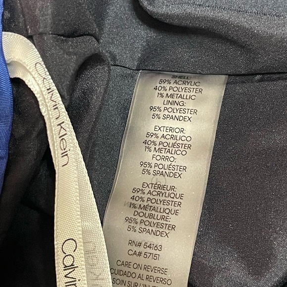 Calvin‎ Klein Tweed Skirt NWT | Women’s Size 14 | Blue White Bouclé - Picture 7 of 8